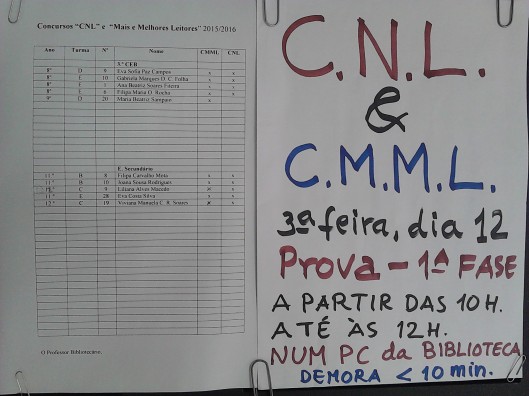 CNL 2016 e CMML 2016 na Escola José Macedo Fragateiro em Ovar